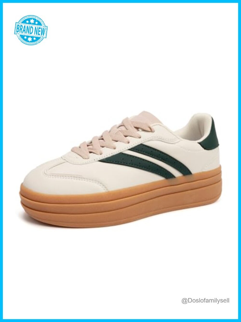 Women's Platform Sneakers Chunky Lace Up Low Top Comfortable Lightweight